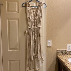 Free people beaded halter backless dress